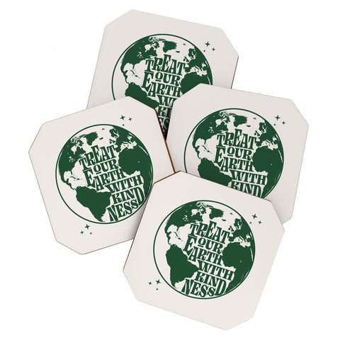 Emanuela Carratoni Treat our Earth with Kindness Coaster Set