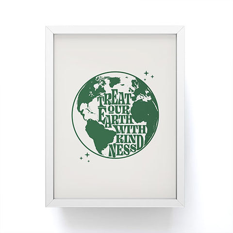 Emanuela Carratoni Treat our Earth with Kindness Framed Mini Art Print