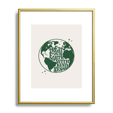 Emanuela Carratoni Treat our Earth with Kindness Metal Framed Art Print