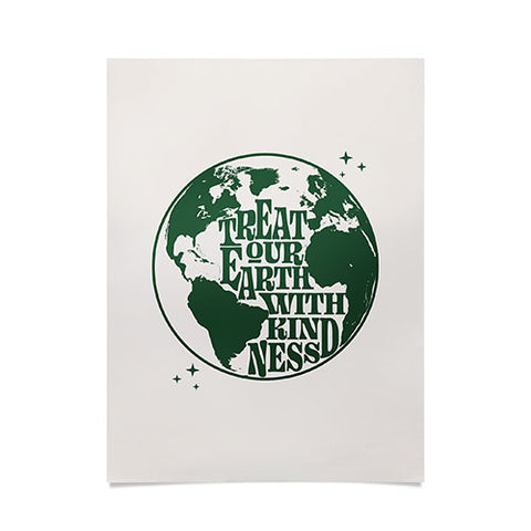 Emanuela Carratoni Treat our Earth with Kindness Poster