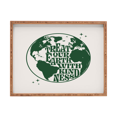 Emanuela Carratoni Treat our Earth with Kindness Rectangular Tray