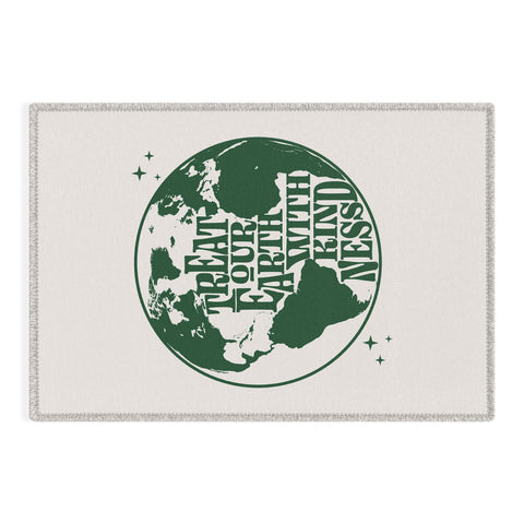 Emanuela Carratoni Treat our Earth with Kindness Outdoor Rug