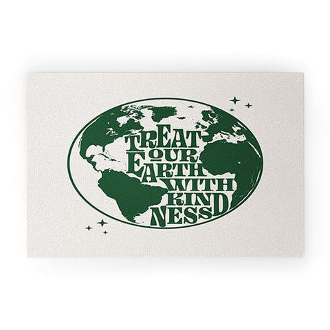 Emanuela Carratoni Treat our Earth with Kindness Welcome Mat