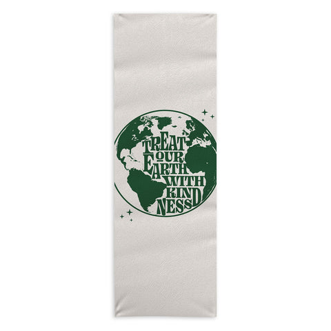 Emanuela Carratoni Treat our Earth with Kindness Yoga Towel