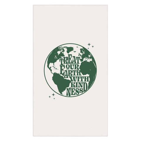 Emanuela Carratoni Treat our Earth with Kindness Tablecloth
