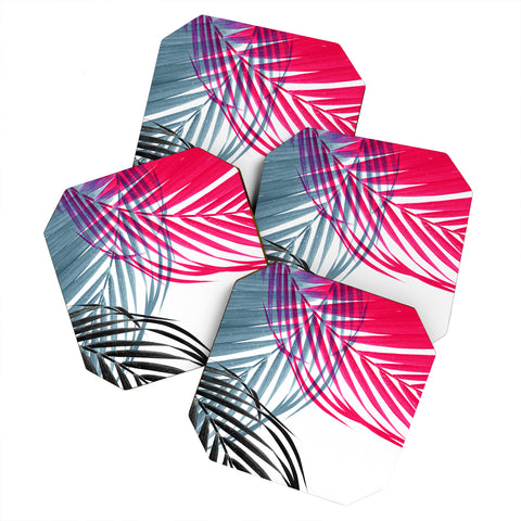 Emanuela Carratoni Trychromy Palms Coaster Set