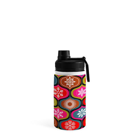 Emanuela Carratoni Vintage Christmas Geometry Water Bottle