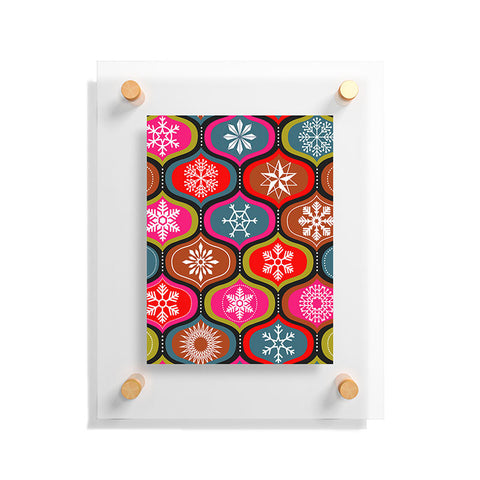 Emanuela Carratoni Vintage Christmas Geometry Floating Acrylic Print