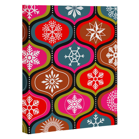 Emanuela Carratoni Vintage Christmas Geometry Art Canvas