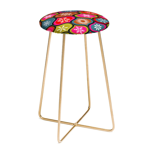 Emanuela Carratoni Vintage Christmas Geometry Counter Stool