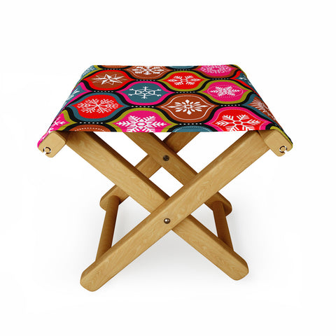 Emanuela Carratoni Vintage Christmas Geometry Folding Stool