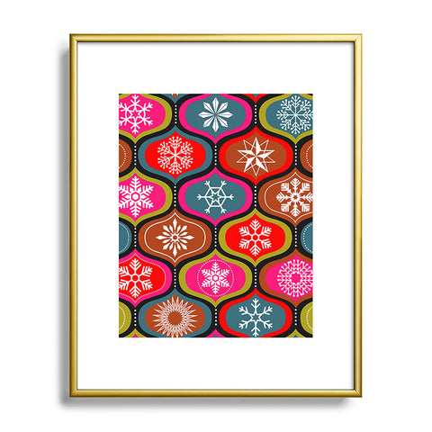 Emanuela Carratoni Vintage Christmas Geometry Metal Framed Art Print