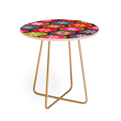 Emanuela Carratoni Vintage Christmas Geometry Round Side Table