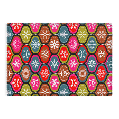 Emanuela Carratoni Vintage Christmas Geometry Outdoor Rug