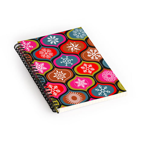 Emanuela Carratoni Vintage Christmas Geometry Spiral Notebook