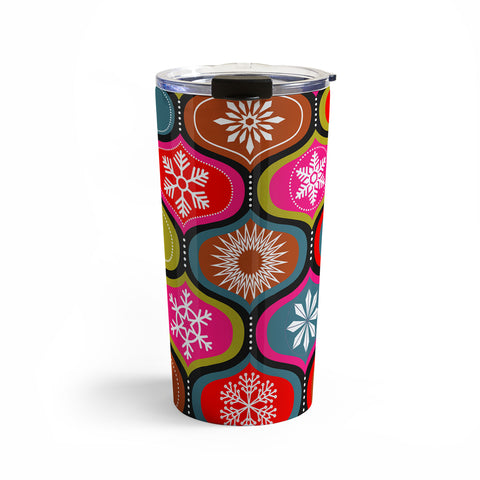 Emanuela Carratoni Vintage Christmas Geometry Travel Mug
