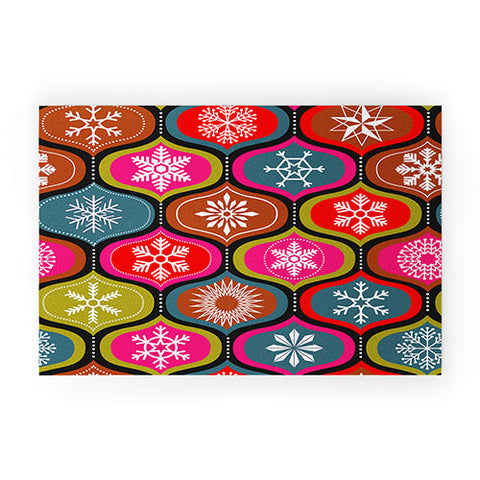 Emanuela Carratoni Vintage Christmas Geometry Welcome Mat