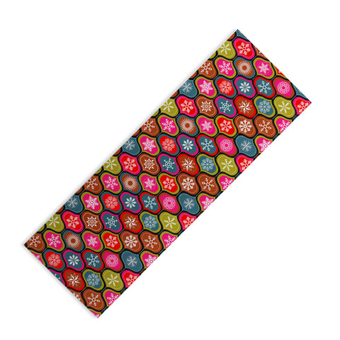 Emanuela Carratoni Vintage Christmas Geometry Yoga Mat
