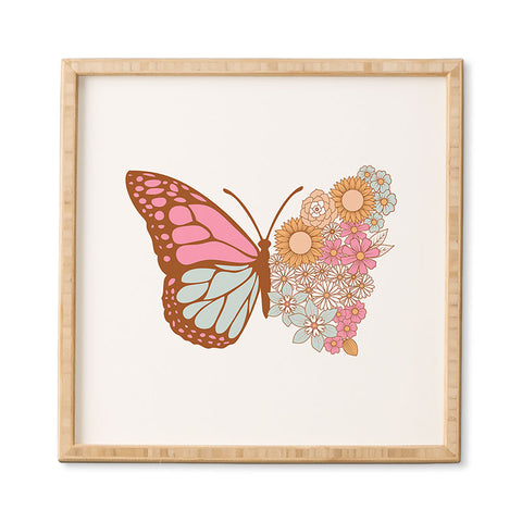 Emanuela Carratoni Vintage Floral Butterfly Framed Wall Art