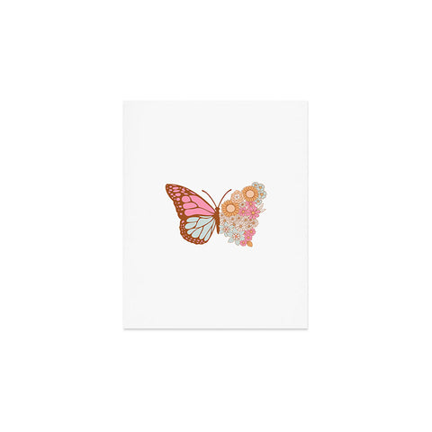 Emanuela Carratoni Vintage Floral Butterfly Art Print