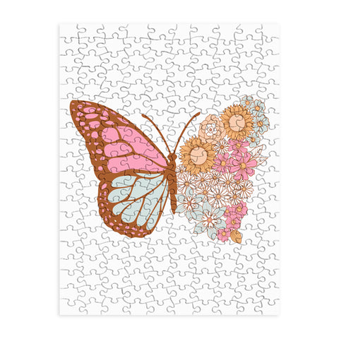 Emanuela Carratoni Vintage Floral Butterfly Puzzle