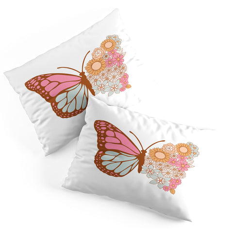 Emanuela Carratoni Vintage Floral Butterfly Pillow Shams