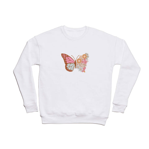 Emanuela Carratoni Vintage Floral Butterfly Crewneck Sweatshirt