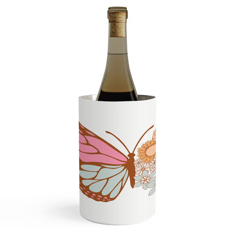 Emanuela Carratoni Vintage Floral Butterfly Wine Chiller