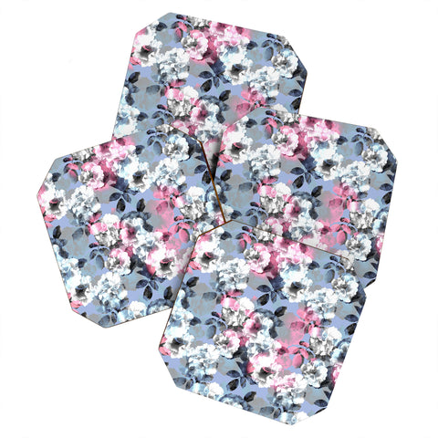 Emanuela Carratoni Vintage Floral Theme Coaster Set