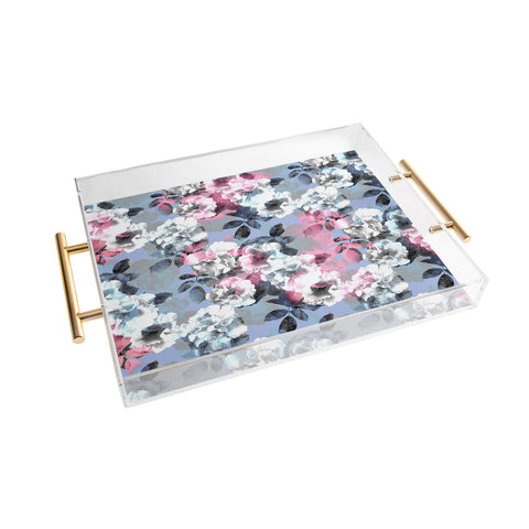 Emanuela Carratoni Vintage Floral Theme Acrylic Tray