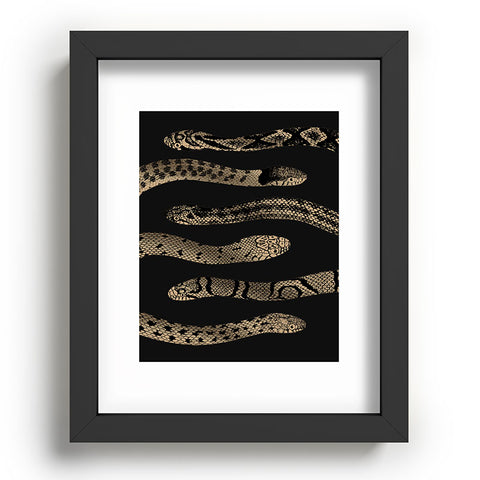 Emanuela Carratoni Vintage Golden Snakes Recessed Framing Rectangle