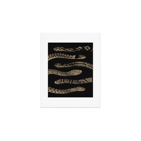 Emanuela Carratoni Vintage Golden Snakes Art Print