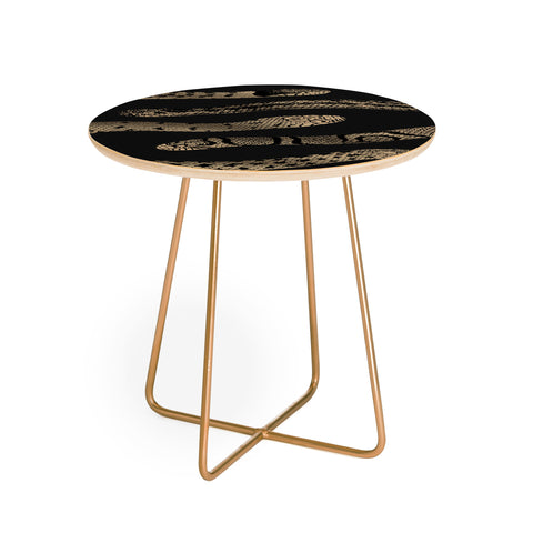 Emanuela Carratoni Vintage Golden Snakes Round Side Table