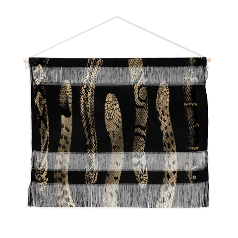 Emanuela Carratoni Vintage Golden Snakes Wall Hanging Landscape