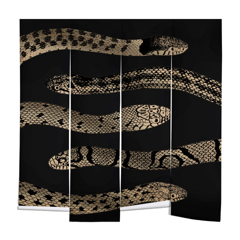 Emanuela Carratoni Vintage Golden Snakes Wall Mural