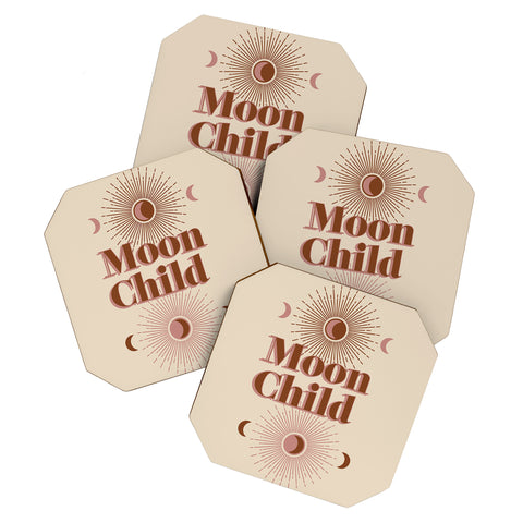 Emanuela Carratoni Vintage Moon Child Coaster Set