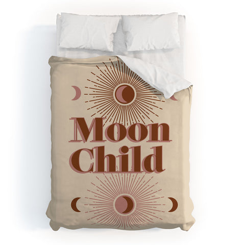 Emanuela Carratoni Vintage Moon Child Duvet Cover