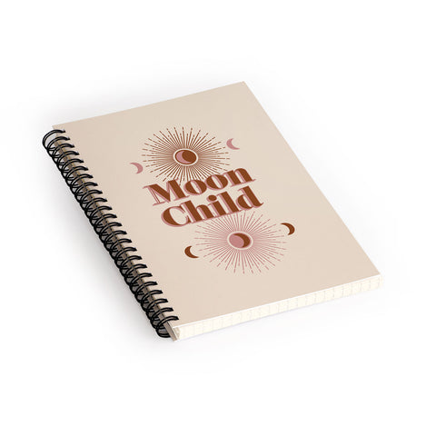Emanuela Carratoni Vintage Moon Child Spiral Notebook