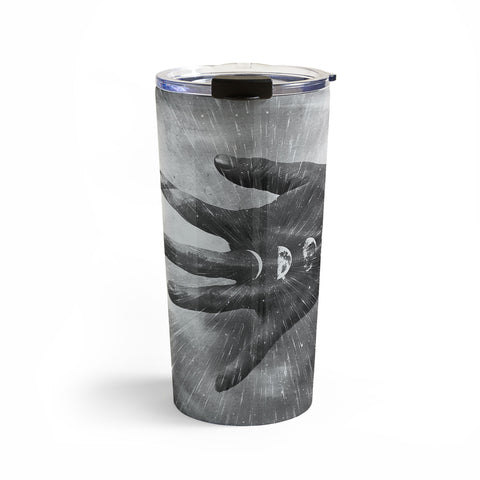 Emanuela Carratoni Vintage Moon on Black Hand Travel Mug