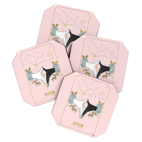 Emanuela Carratoni Virgo Zodiac Series Coaster Set