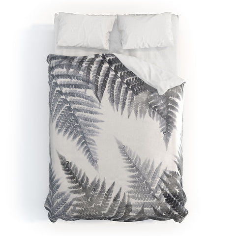 Emanuela Carratoni Watercolor Ferns Duvet Cover