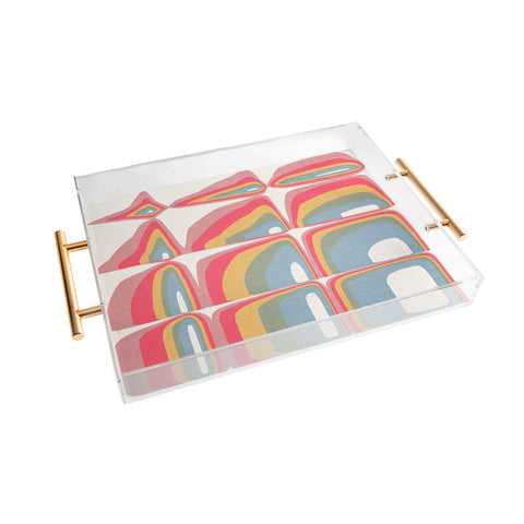 Emanuela Carratoni Whimsical Rainbow Acrylic Tray