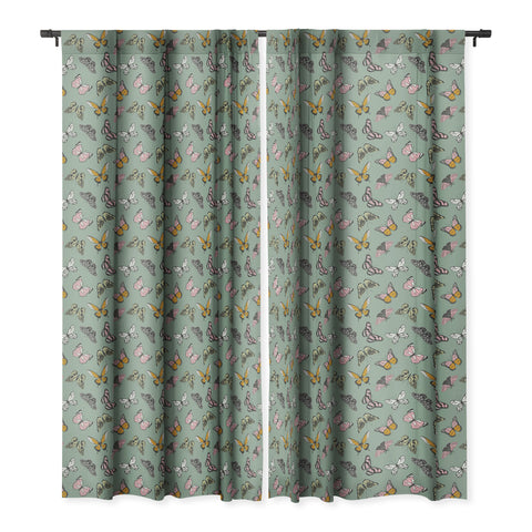 Emanuela Carratoni Wild Butterflies Blackout Window Curtain