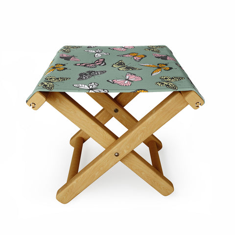 Emanuela Carratoni Wild Butterflies Folding Stool