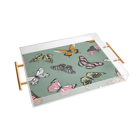 Emanuela Carratoni Wild Butterflies Acrylic Tray
