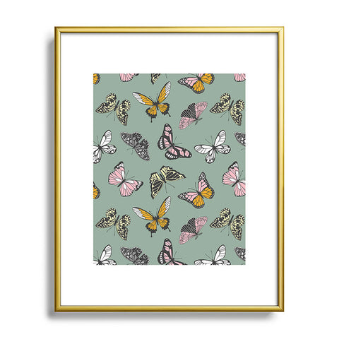Emanuela Carratoni Wild Butterflies Metal Framed Art Print