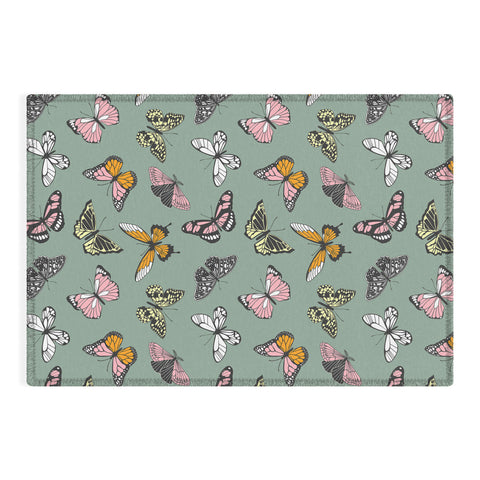 Emanuela Carratoni Wild Butterflies Outdoor Rug