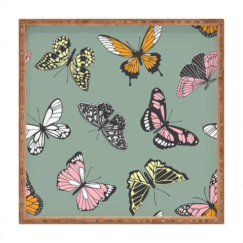 Emanuela Carratoni Wild Butterflies Square Tray