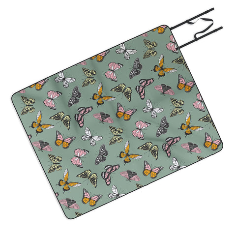 Emanuela Carratoni Wild Butterflies Picnic Blanket