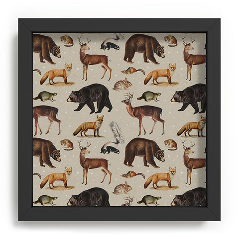 Emanuela Carratoni Wild Forest Animals Recessed Framing Square